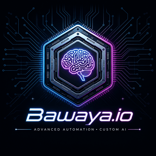 Bawaya.io full brand lockup with Advanced Automation Custom AI tagline